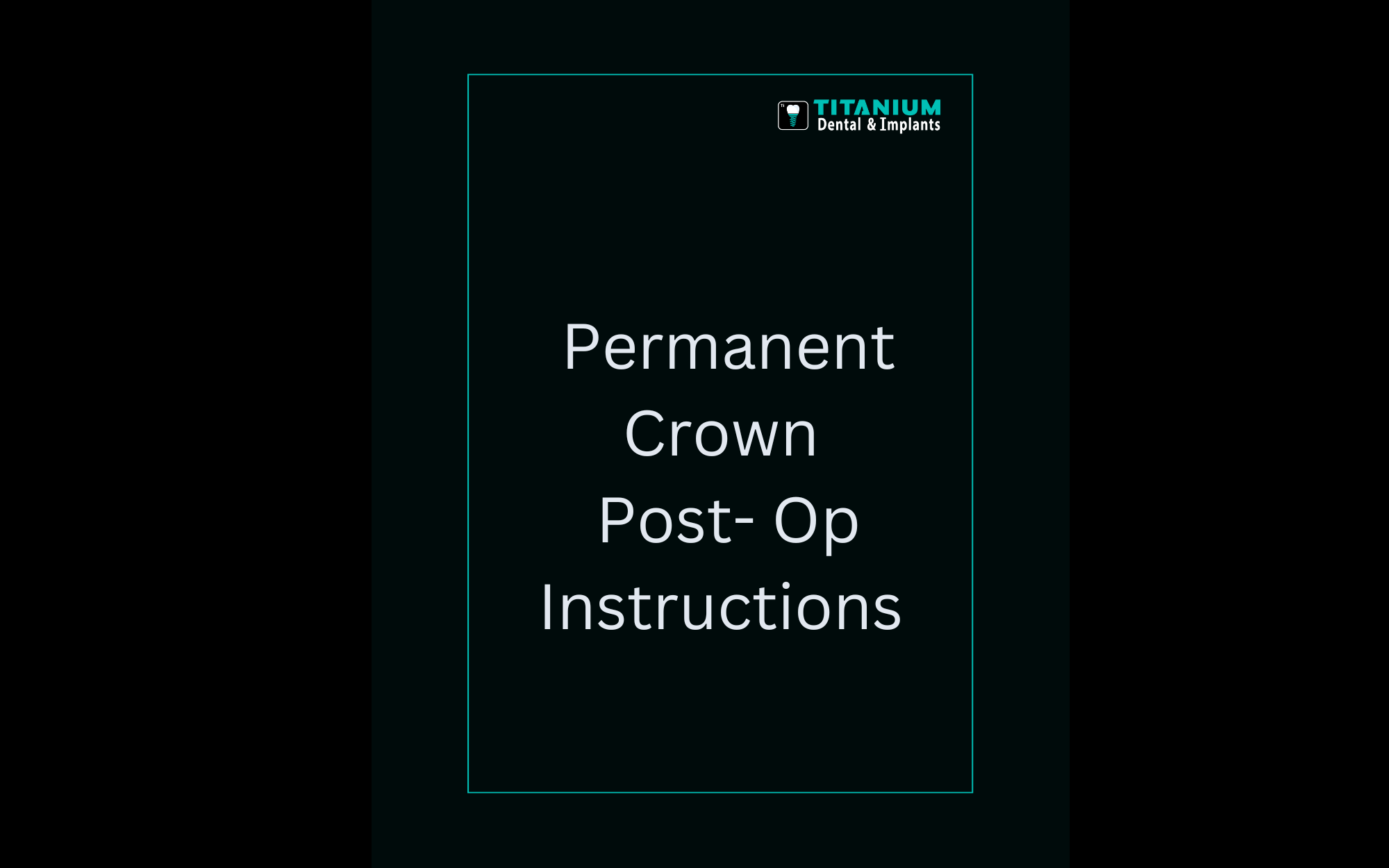 Permanent Crown Instructions